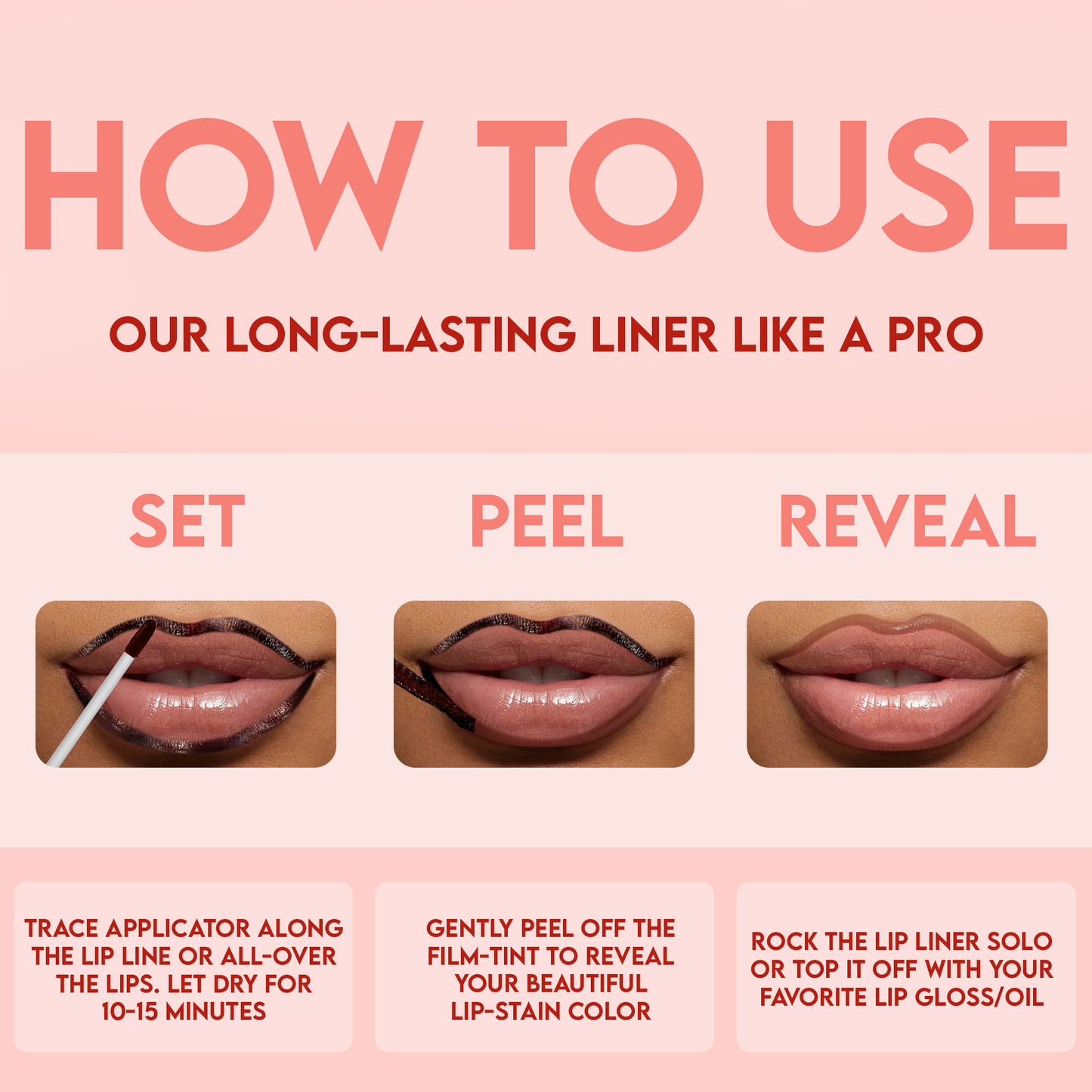 Peel-off lip liner
