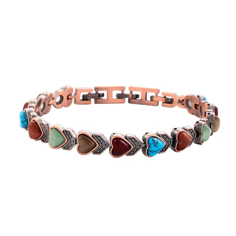 ✨💎 Antique Copper Finish Magnetic Stone Bracelet for Women 💎✨