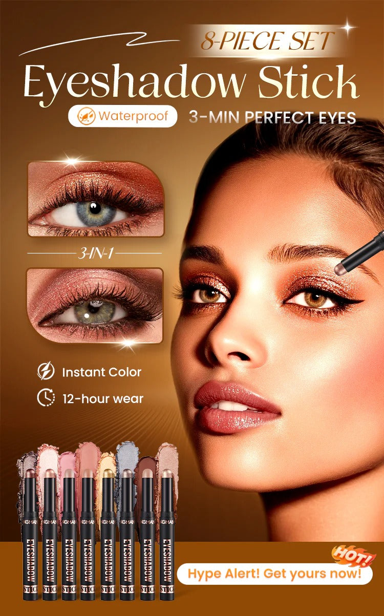 π 8 Pieces Glitter Eyeshadow Sticks β Glam Look in Seconds! β¨