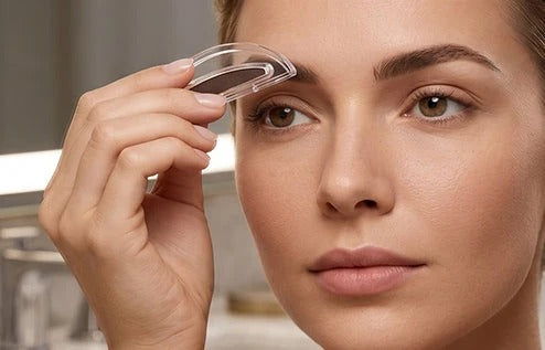 💄50% OFF NOW ! 🖌️2-Color Waterproof Eyebrow Stamp Powder Kit, Smudge-Proof Quick Natural Full Brow Makeup with Dual-End Brush