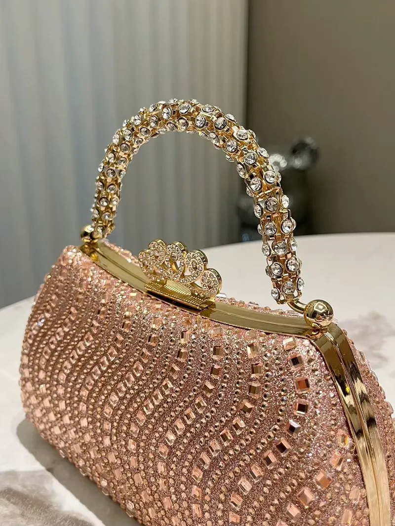 ✨ Trendy Luxury Fashion Diamonds Women's Handbag – Full Rhinestone Party Clutch Bag ✨