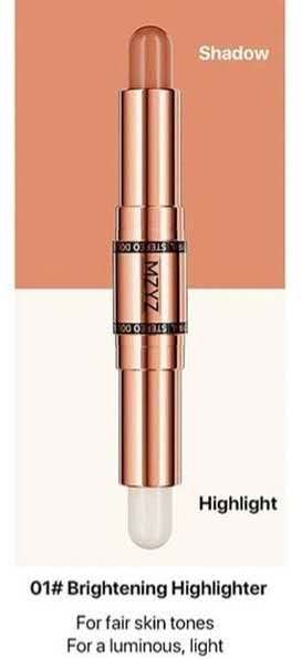 Double Head Makeup Stick-Highlighter & Contour-Fast and simple operation for beginners, makeup like a pro
