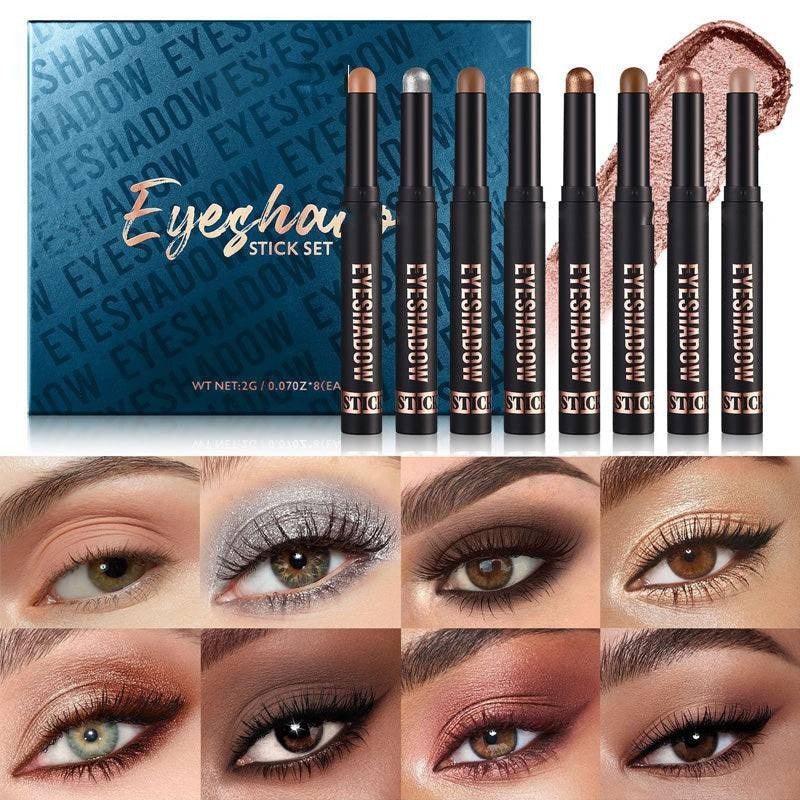 💖 8 Pieces Glitter Eyeshadow Sticks – Glam Look in Seconds! ✨