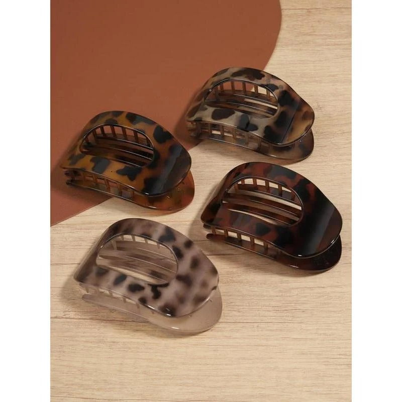 🎀 Solid Color Hair Clip – 4 Pcs Set ✨