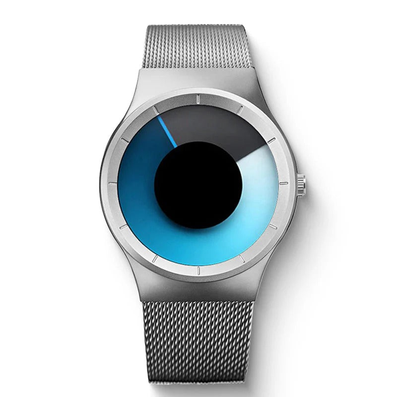 ✨ Eclipse Orbit™ Handless Quartz Watch – 30M Water Resistant | Premium Steel Mesh Strap ⌚🌀