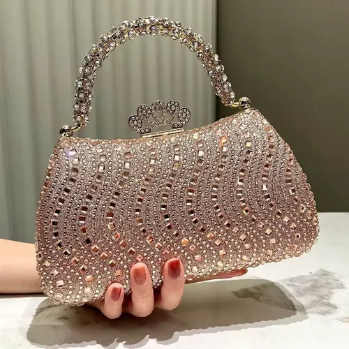 ✨ Trendy Luxury Fashion Diamonds Women's Handbag – Full Rhinestone Party Clutch Bag ✨