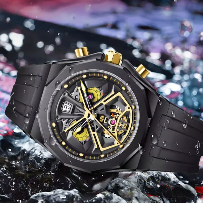 Men's Hollow-out Fashionable Waterproof Quartz Watch
