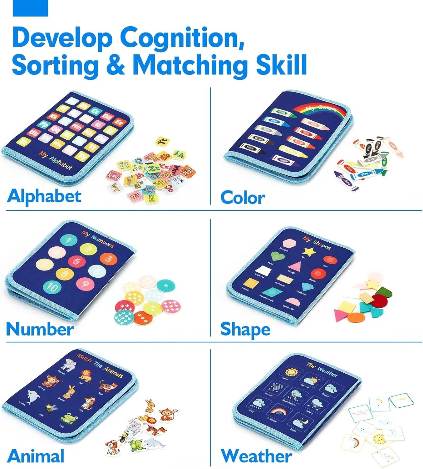 Skills Montessori Educational Activity Board