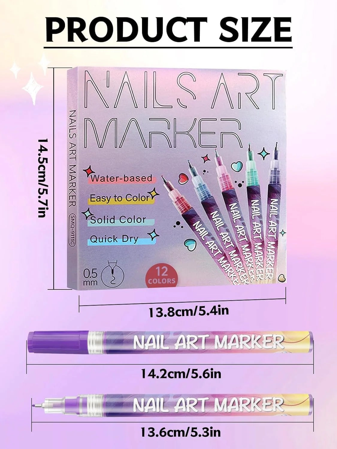 💅🎨 Nail Art Marker Pens | 12 Color Set 🌈✨