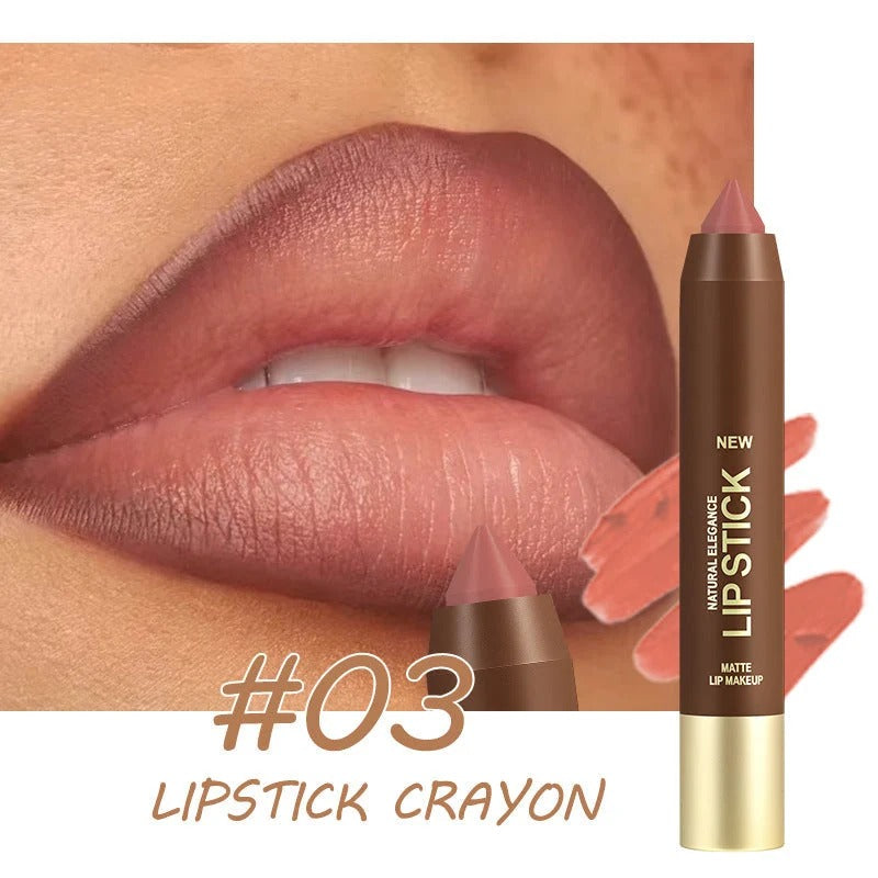🔥🎁 BUY 1 GET 1 FREE! ✨💄 Long-Lasting Matte Lip Crayon for Women |Hydrating & Non-Drying | Precision Triangular Tip | 6 Colors ✨
