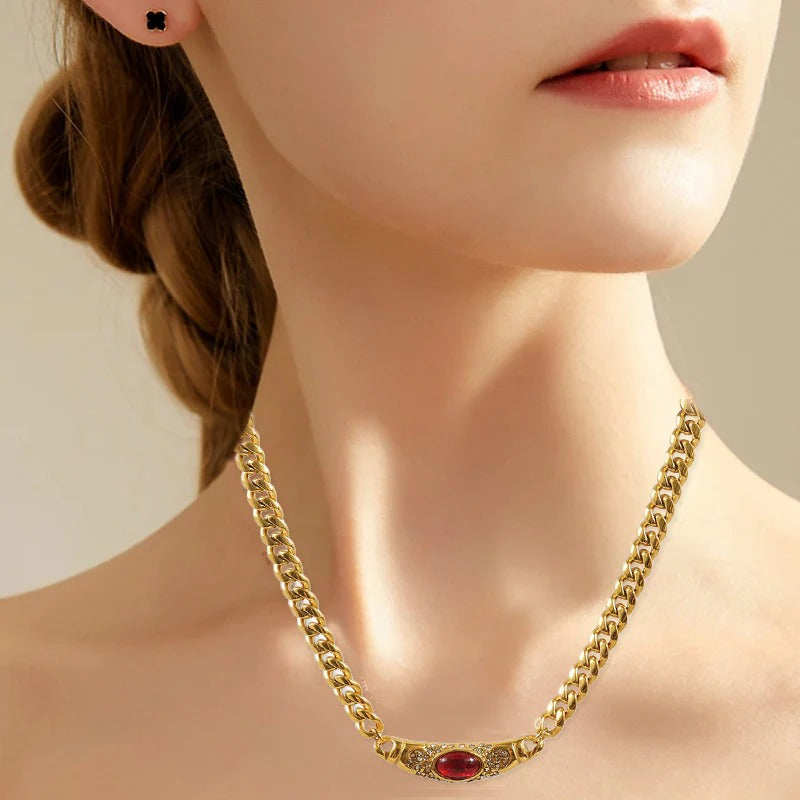 Shining Zircon Pendant Necklace