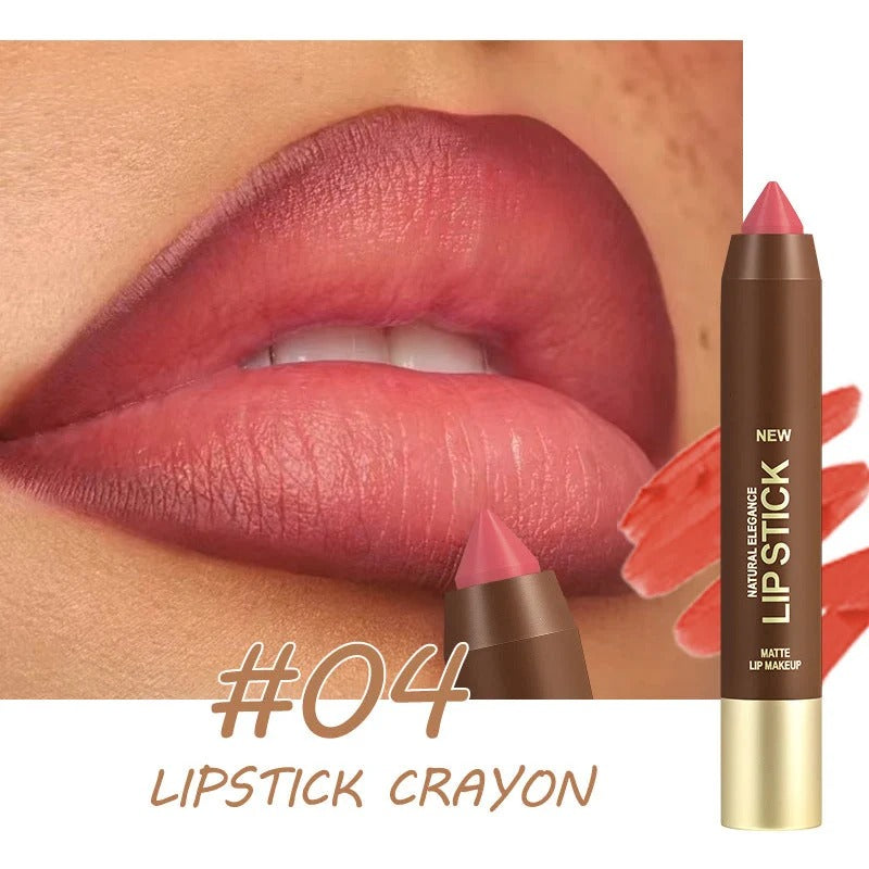 🔥🎁 BUY 1 GET 1 FREE! ✨💄 Long-Lasting Matte Lip Crayon for Women |Hydrating & Non-Drying | Precision Triangular Tip | 6 Colors ✨