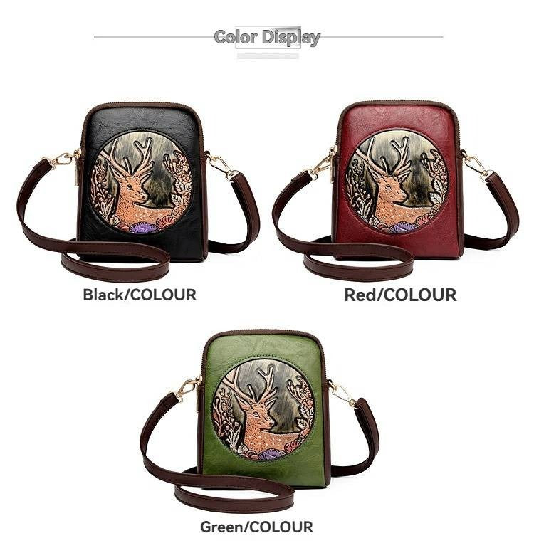 Retro Embossed High-End Double-Layer Casual Bag