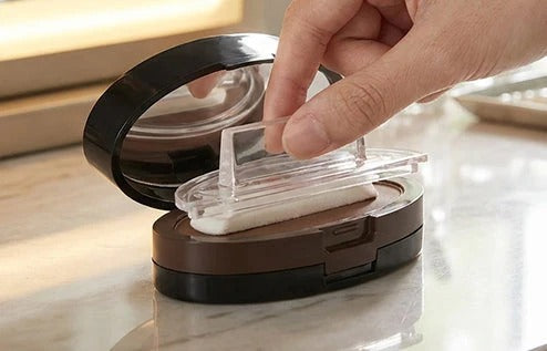 💄50% OFF NOW ! 🖌️2-Color Waterproof Eyebrow Stamp Powder Kit, Smudge-Proof Quick Natural Full Brow Makeup with Dual-End Brush