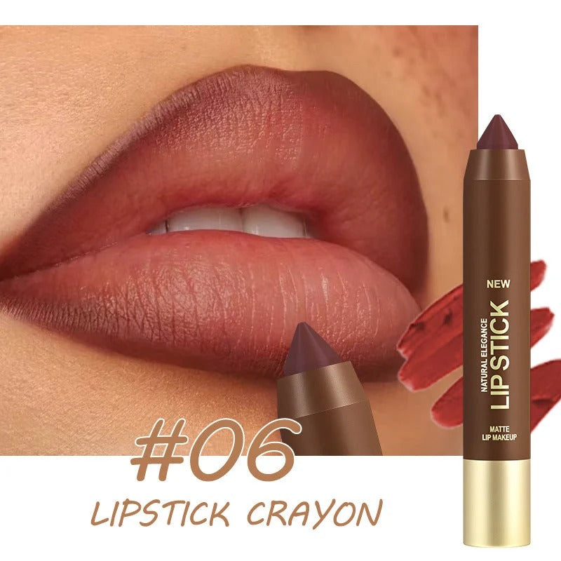 🔥🎁 BUY 1 GET 1 FREE! ✨💄 Long-Lasting Matte Lip Crayon for Women |Hydrating & Non-Drying | Precision Triangular Tip | 6 Colors ✨