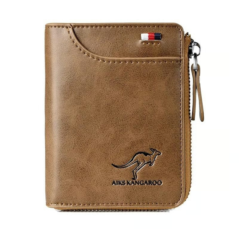 Men Wallet Zipper Purse ( RFID PROTECTED )