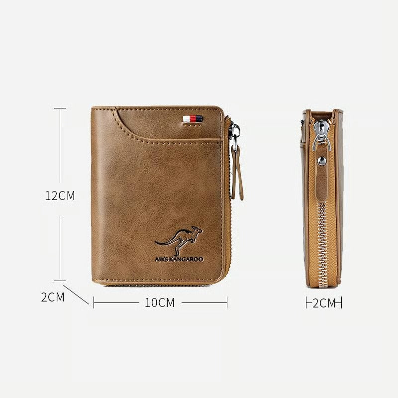 Men Wallet Zipper Purse ( RFID PROTECTED )