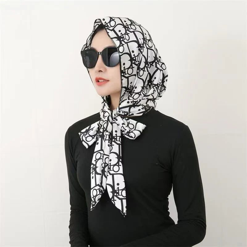 Random Color Fashionable headscarf, stylish windproof and sun protection scarf