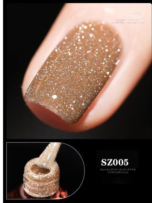 High Density Glitter Nail Gel Polish-2pcs