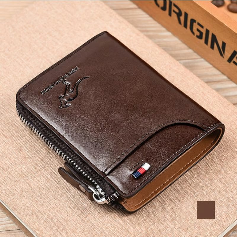 Men Wallet Zipper Purse ( RFID PROTECTED )