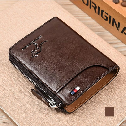 Men Wallet Zipper Purse ( RFID PROTECTED )