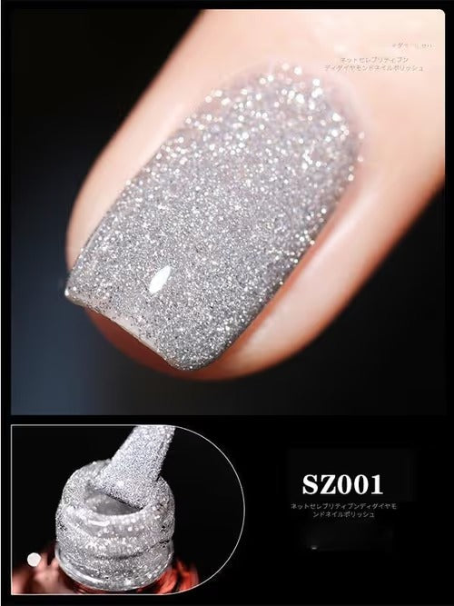 High Density Glitter Nail Gel Polish-2pcs