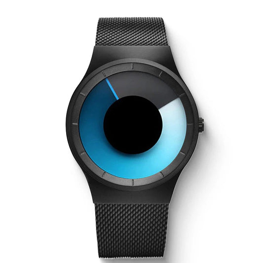 ✨ Eclipse Orbit™ Handless Quartz Watch – 30M Water Resistant | Premium Steel Mesh Strap ⌚🌀