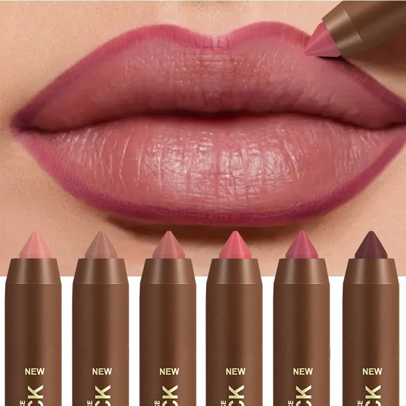 🔥🎁 BUY 1 GET 1 FREE! ✨💄 Long-Lasting Matte Lip Crayon for Women |Hydrating & Non-Drying | Precision Triangular Tip | 6 Colors ✨
