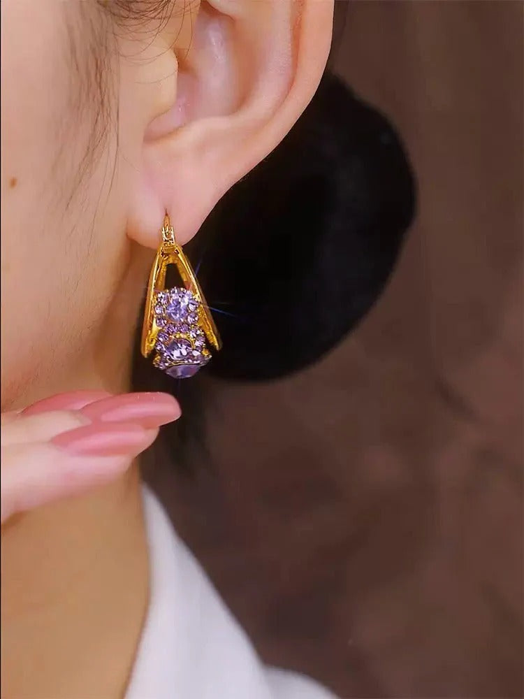 Diamond Zircon Earrings
