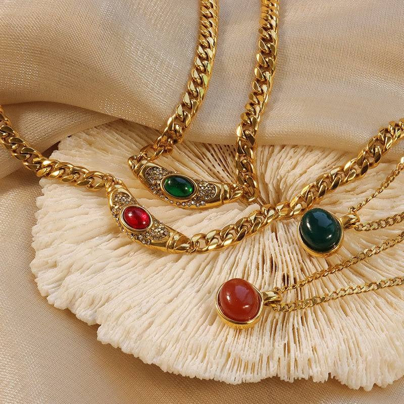 Shining Zircon Pendant Necklace