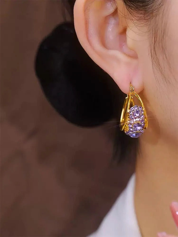 Diamond Zircon Earrings