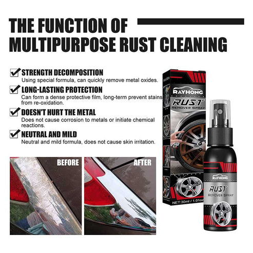 Multifunctional Metal Rust Remover Spray - Fast-Acting Rust Converter for Cars, Tools & Metal Surfaces