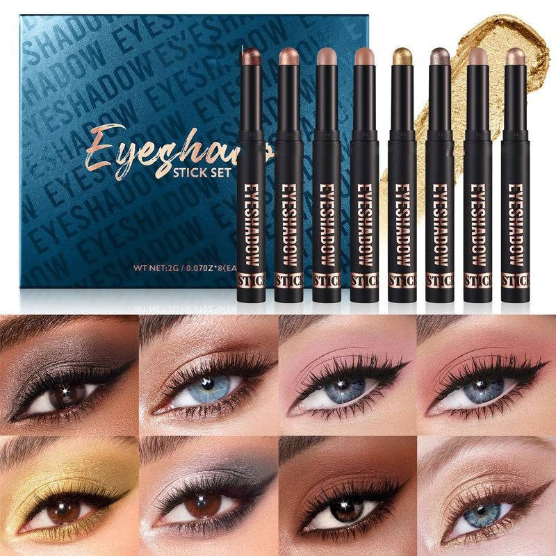 💖 8 Pieces Glitter Eyeshadow Sticks – Glam Look in Seconds! ✨
