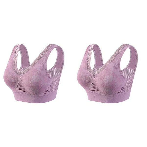 Seamless Lace High Support Bra for Women
