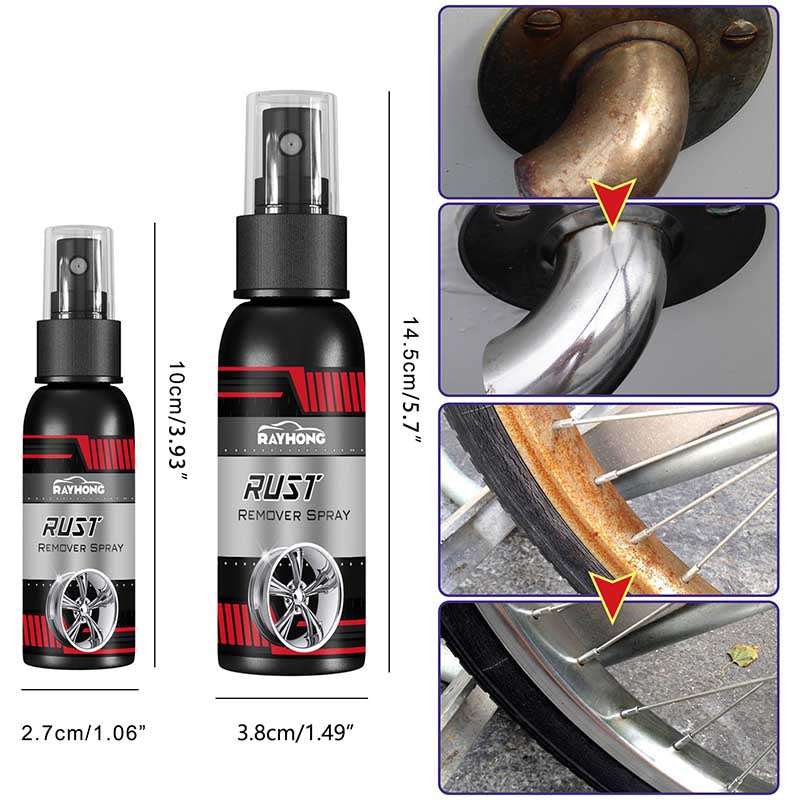 Multifunctional Metal Rust Remover Spray - Fast-Acting Rust Converter for Cars, Tools & Metal Surfaces