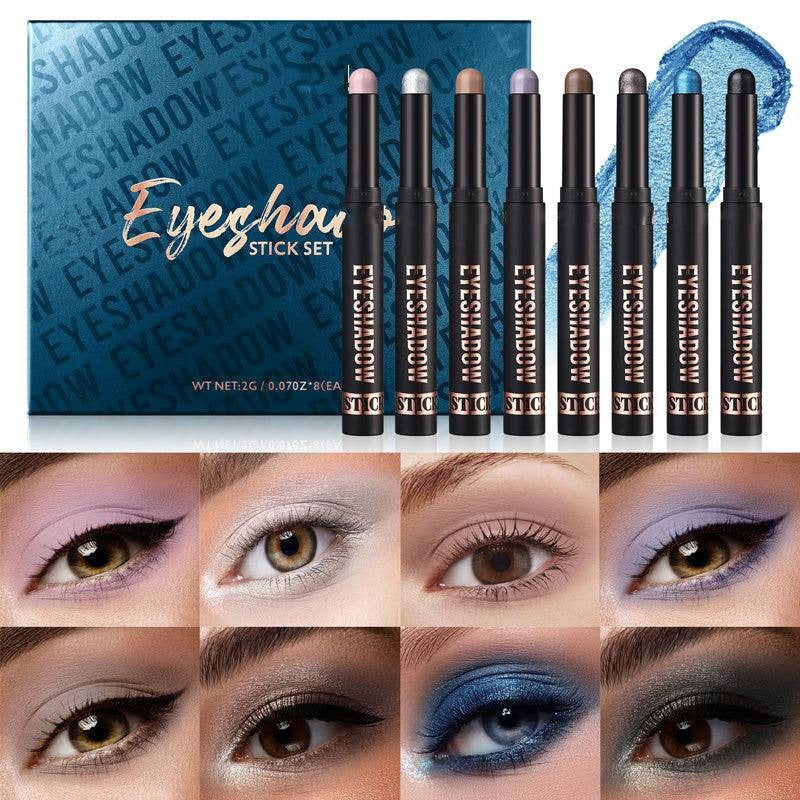 💖 8 Pieces Glitter Eyeshadow Sticks – Glam Look in Seconds! ✨