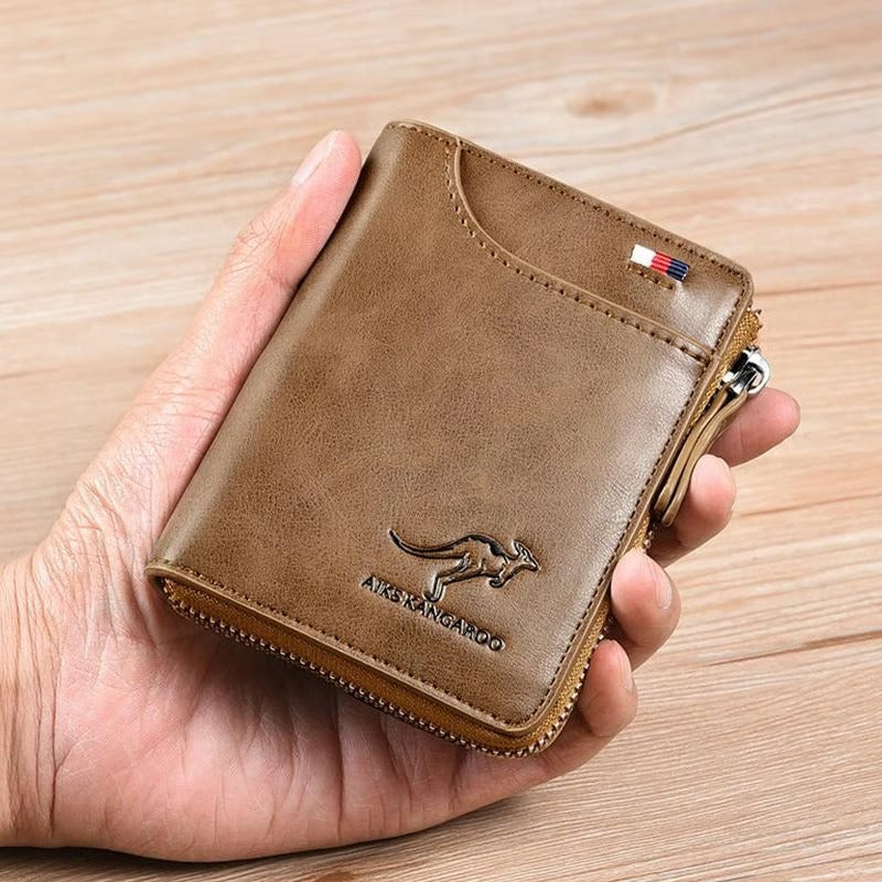 Men Wallet Zipper Purse ( RFID PROTECTED )