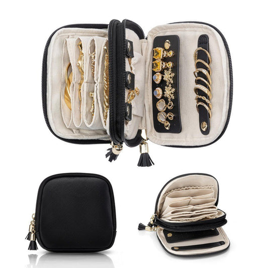 Travel Jewellery Bag – Compact Waterproof PU Jewellery Organizer